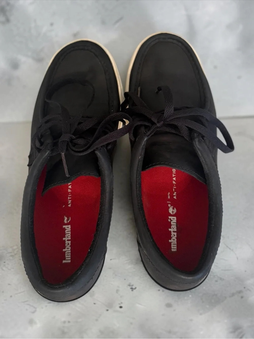 Timberland Cupsole Moc Toe Oxford Black Leather Men's Size 9 US (A184H)